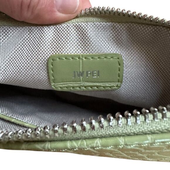 JW PEI Eva Shoulder Handbag Sage Green Croc Bag Purse Small Handbag NWT - Picture 7 of 8
